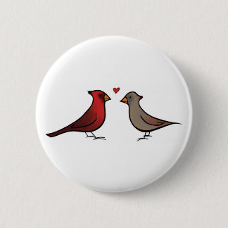 Badge Rond 5 Cm Cardinaux dans le bouton d'amour