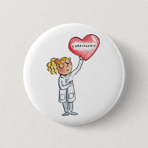 Badge Rond 5 Cm Cardiologie