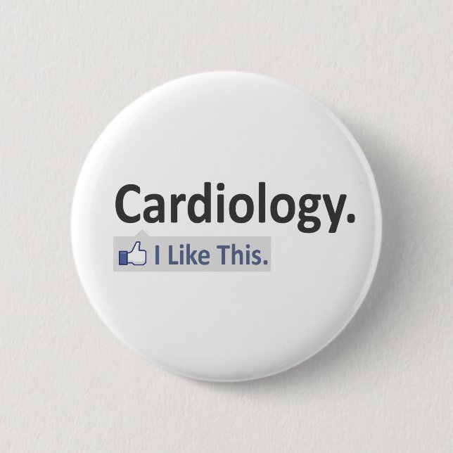 Badge Rond 5 Cm Cardiologie... J'Aime Ça (Devant)