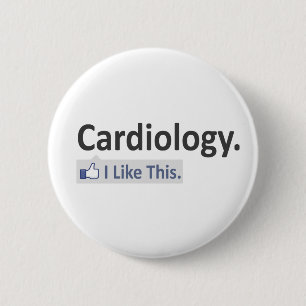 Badge Rond 5 Cm Cardiologie... J'Aime Ça