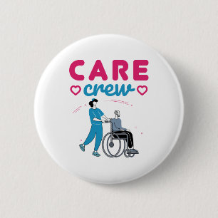 Badge Rond 5 Cm Care Crew Caregivers In Home Nursing Home