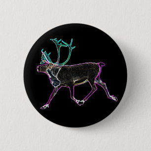 Badge Rond 5 Cm Caribou électrique