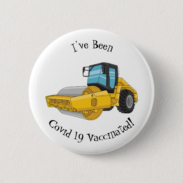 Badge Rond 5 Cm Caricature à rouleaux de route (Devant)