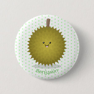 Badge Rond 5 Cm Caricature de durian joyeux
