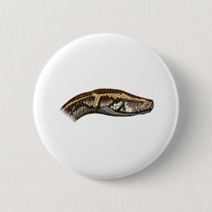 Badge Rond 5 Cm Caricature de la tête de serpent