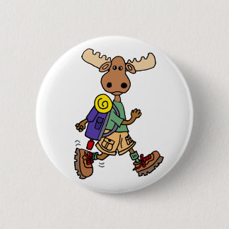 Badge Rond 5 Cm Caricature de l'orignal