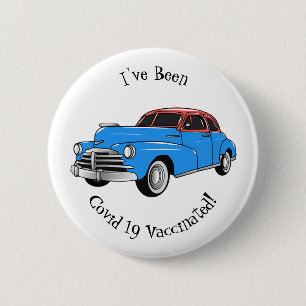 Badge Rond 5 Cm Caricature de voiture classique 1948