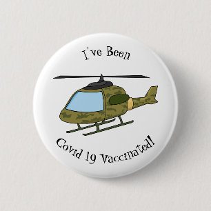 Badge Rond 5 Cm Caricature d'hélicoptère camoflage de l'armée