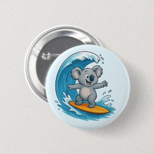 Badge Rond 5 Cm Caricature Koala Bear