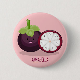 Badge Rond 5 Cm Caricature mignonne mauve mangouste