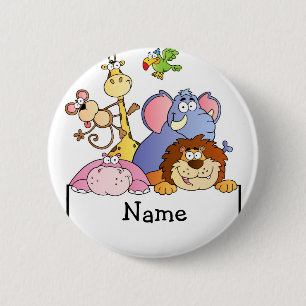 Badge Rond 5 Cm Caricature personnalisée ZOO animaux ARK