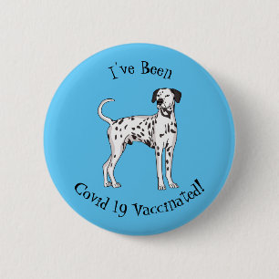 Badge Rond 5 Cm Caricature pour chien dalmate