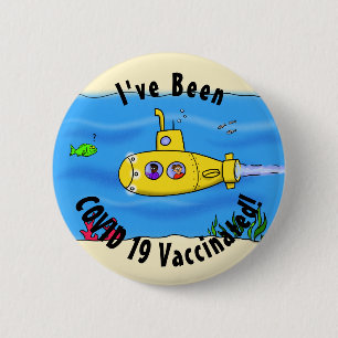 Badge Rond 5 Cm Caricature sous-marine joyeuse