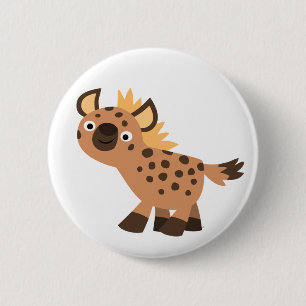 Badge Rond 5 Cm Caricature sympa Hyena