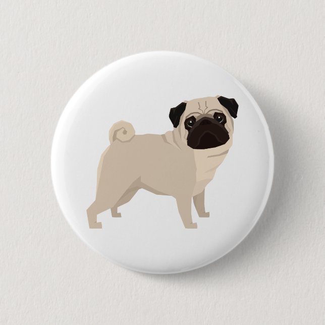 Badge Rond 5 Cm Carlin (Devant)