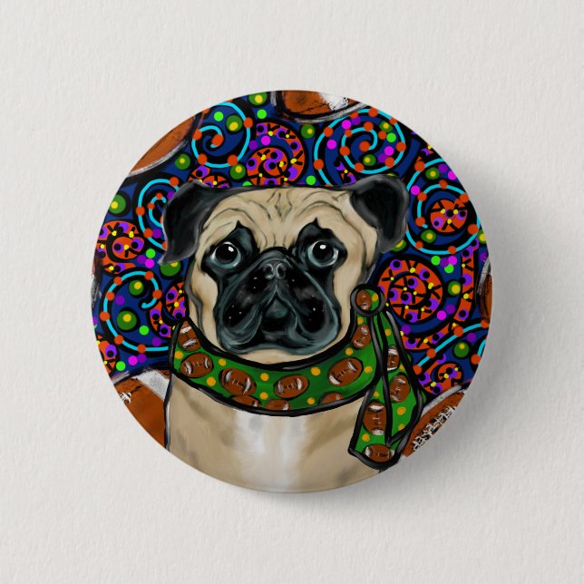 Badge Rond 5 Cm Carlin (Devant)