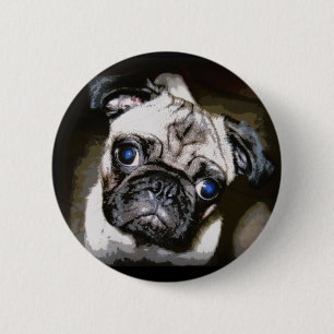 Badge Rond 5 Cm carlin adorable