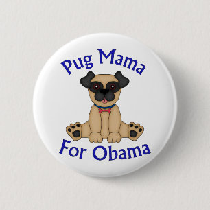 Badge Rond 5 Cm Carlin Mama pour Obama Tee - shirts et cadeaux