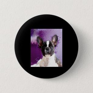 Badge Rond 5 Cm Carlin Portrait Art Jote Carlin