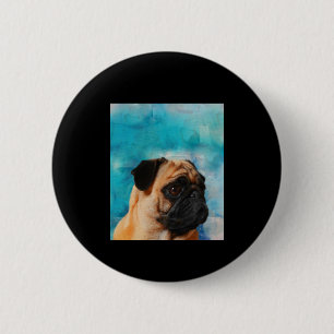 Badge Rond 5 Cm Carlin Portrait Joli Carlin Face Carlin Lover