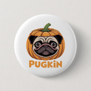 Badge Rond 5 Cm Carlin Pougkin Halloween Joyeux Halloween T-S surd