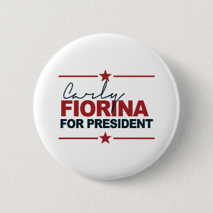 Badge Rond 5 Cm Carly Fiorina pour le président signature 2016
