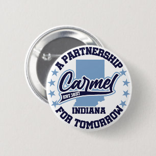 Badge Rond 5 Cm Carmel, Indiana