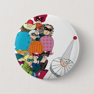 Badge Rond 5 Cm Carnaval