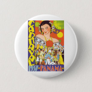 Badge Rond 5 Cm Carnaval au Panama