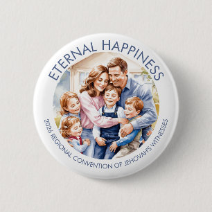 Badge Rond 5 Cm Carnet du bonheur éternel pour les enfants et les