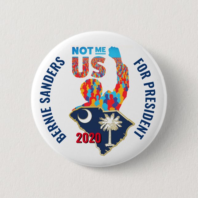 BADGE ROND 5 CM CAROLINE DU SUD POUR BERNIE (Devant)