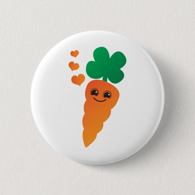 Badge Rond 5 Cm Carotte (Devant)