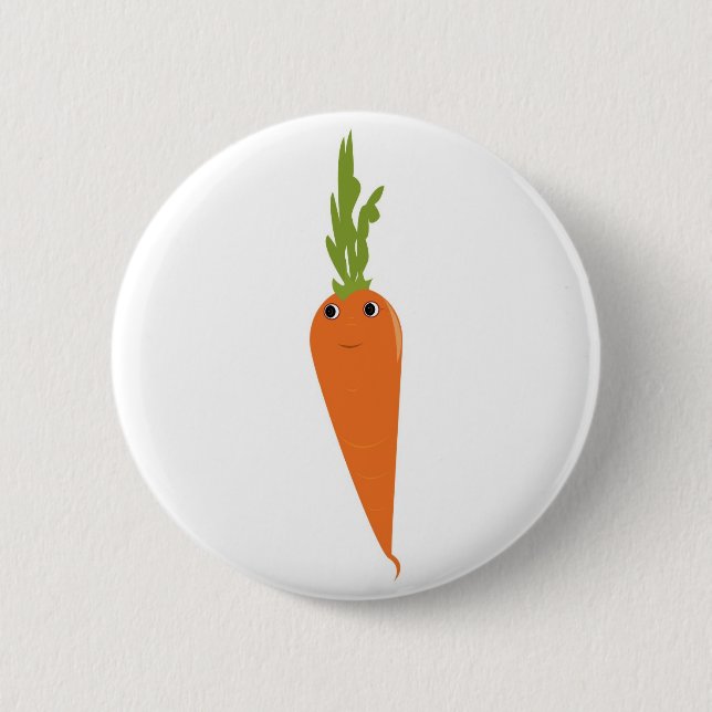 Badge Rond 5 Cm Carotte heureuse (Devant)