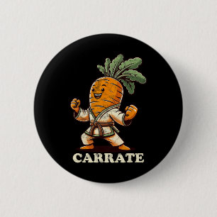 Badge Rond 5 Cm Carotte karaté amusante Carotte Cartier Karate Tra