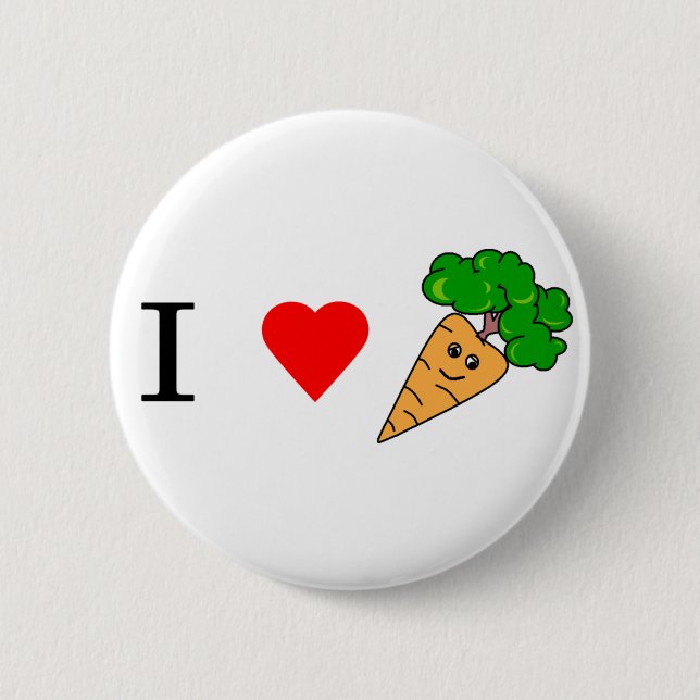 Badge Rond 5 Cm Carottes du coeur I (Devant)
