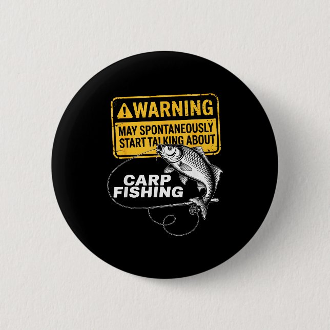 Badge Rond 5 Cm Carp Fishing Design For Men Funny Catfish And Carp (Devant)