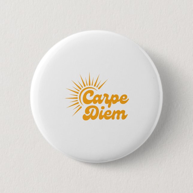 Badge Rond 5 Cm Carpe Diem Sunrise Premium  (Devant)