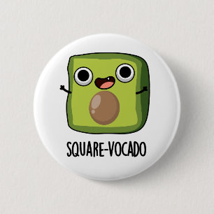 Badge Rond 5 Cm Carré-vocado Funny Puns Avocado