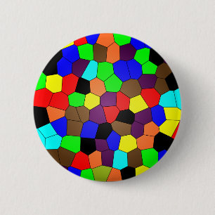Badge Rond 5 Cm Carreaux de mosaïque de verre coloré