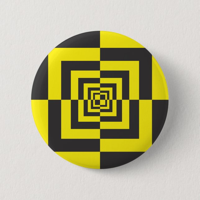 Badge Rond 5 Cm Carrés hypnotiques (Devant)