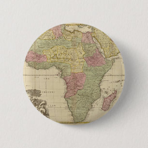 Badge Rond 5 Cm Carte 1725 de l'Afrique de cru