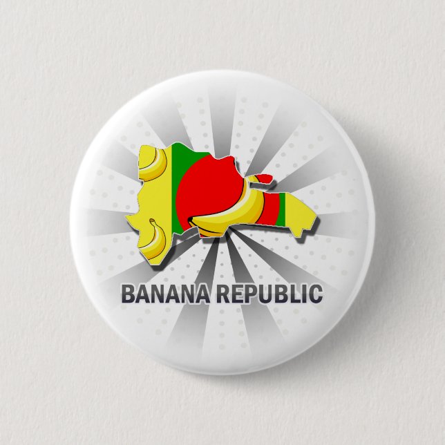 Badge Rond 5 Cm Carte 2,0 de drapeau de Banana Republic (Devant)