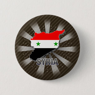 Badge Rond 5 Cm Carte 2,0 de drapeau de la Syrie