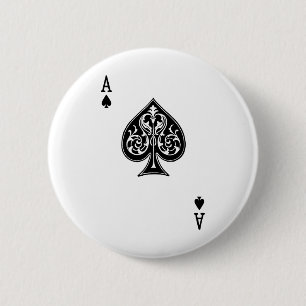 Badge Rond 5 Cm Carte Ace Poker