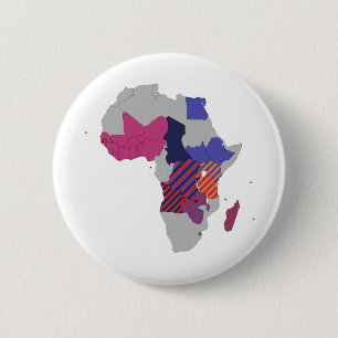 Badge Rond 5 Cm Carte Afrique Géographie politique Continent