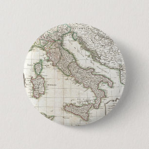 Badge Rond 5 Cm Carte ancienne de l'Italie (1770)