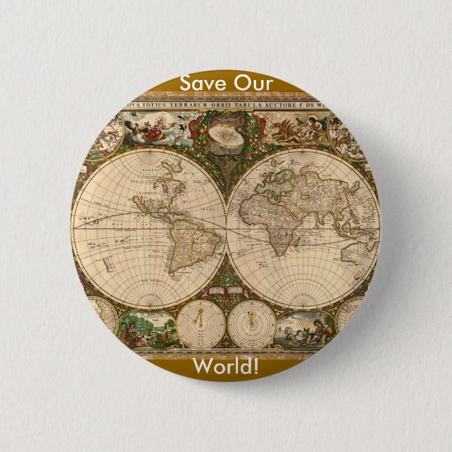 BADGE ROND 5 CM CARTE ANTIQUE (Devant)