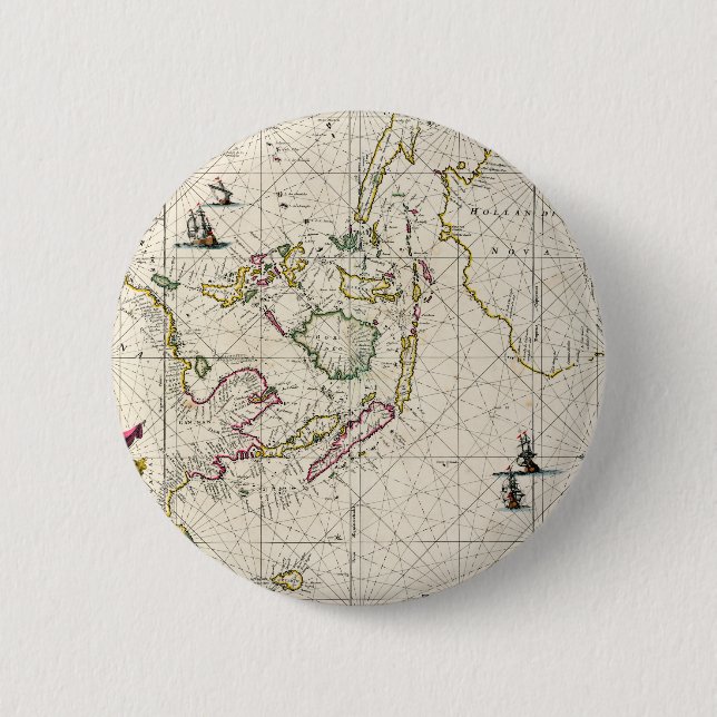 Badge Rond 5 Cm Carte antique des Indes est (Devant)