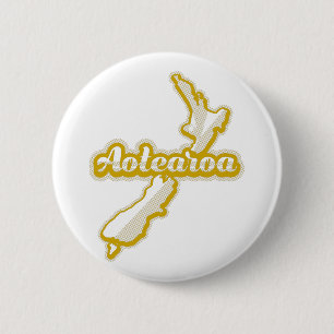 BADGE ROND 5 CM CARTE AOTEAROA NZ