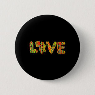Badge Rond 5 Cm Carte d'Afrique en tissu Kente Amour Fierté afro-a